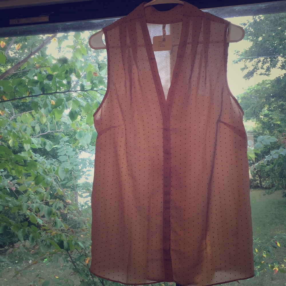 Sheet sleeveless blouse